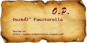 Oszkó Pasztorella névjegykártya